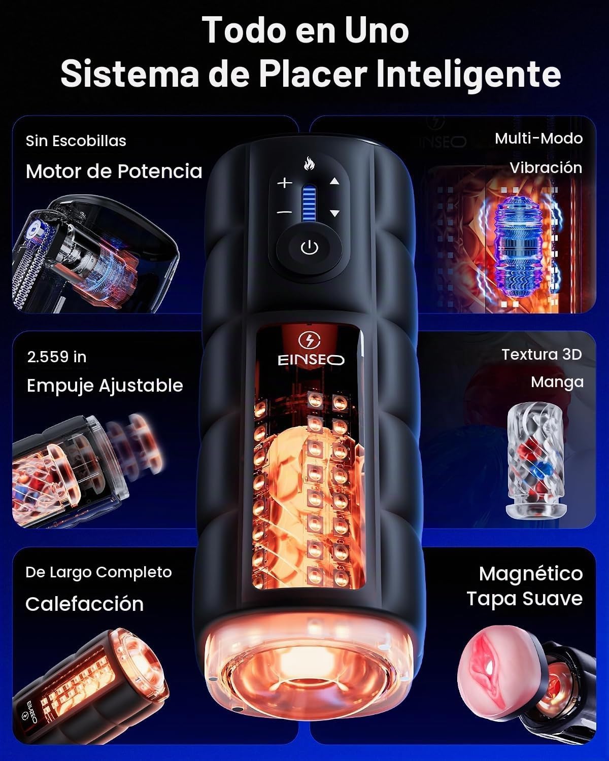 EINSEO Masturbador masculino juguete sexual para hombres, motor sin...