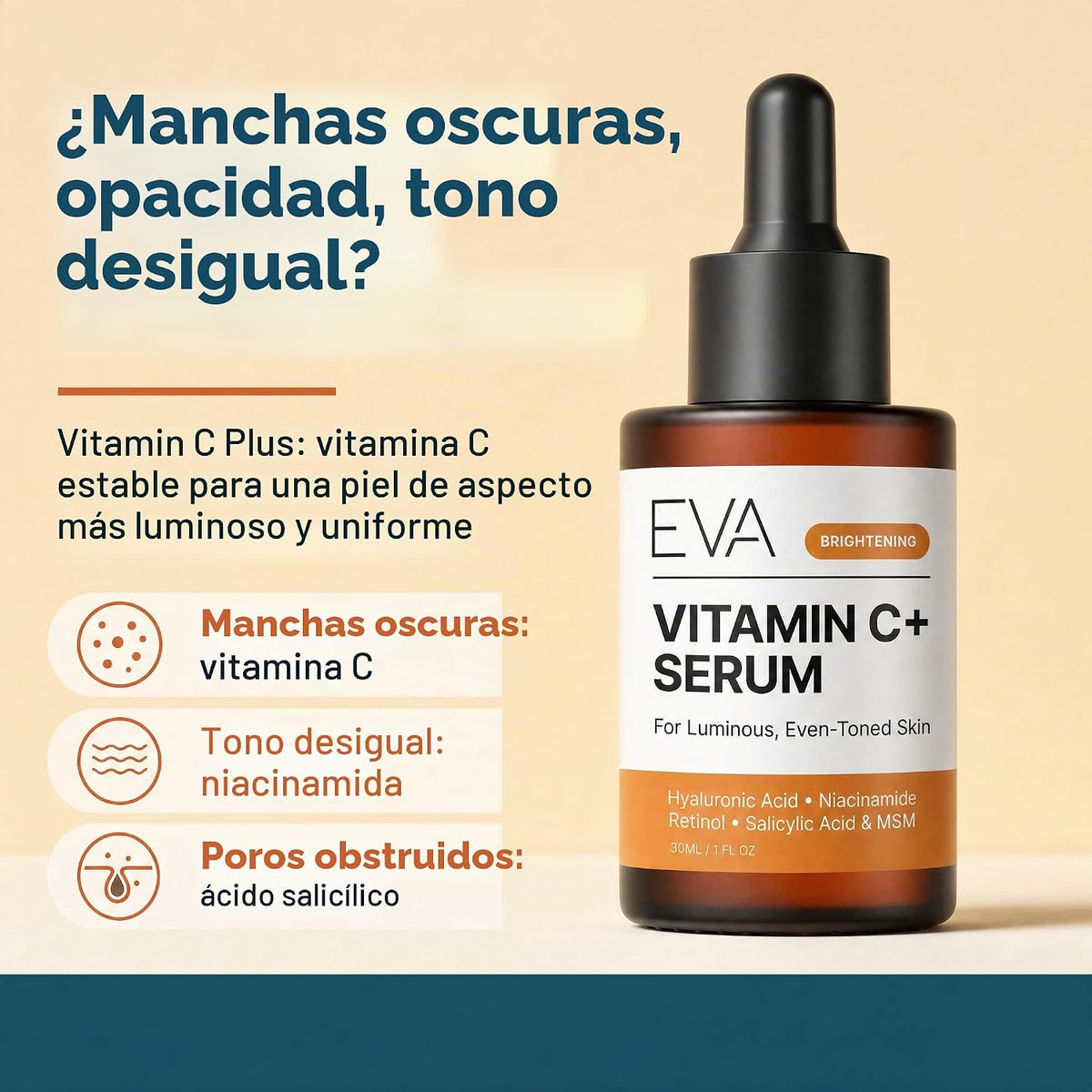 Eva Naturals Trifecta Set de Suero Facial \u2013 Retinol, Vitamina...