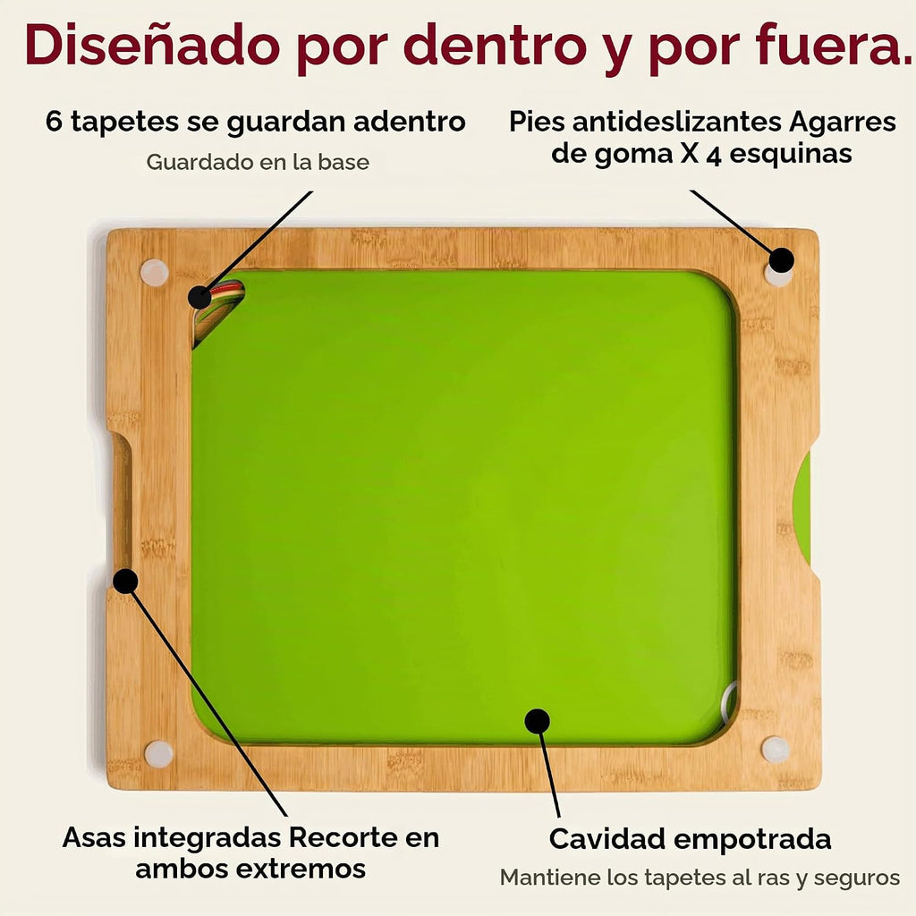 Tabla de cortar de madera de bambú personalizada fácil de limpiar c...