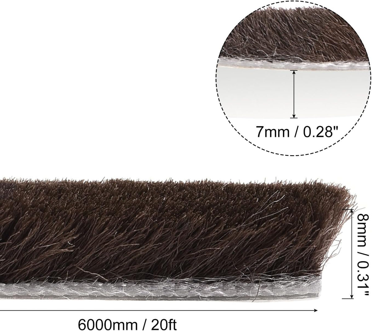 uxcell Burlete de agua, 20 pies de largo x 0.3 pulgadas de ancho x...
