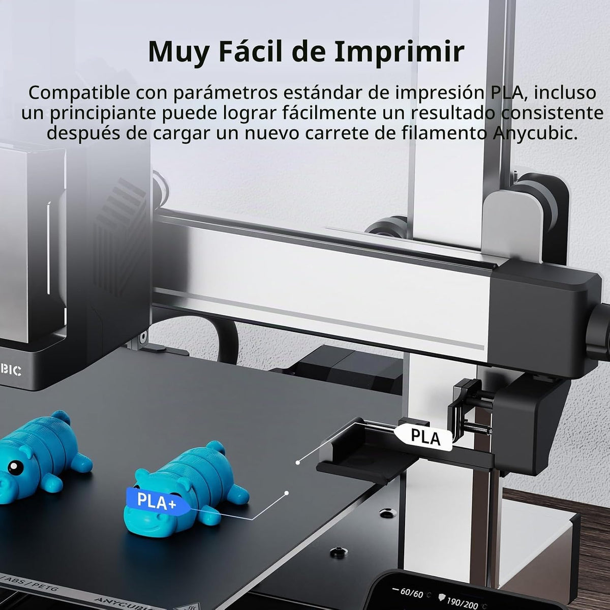 ANYCUBIC PLA Plus (PLA+), filamento para impresora 3D de 1.75mm, fi...
