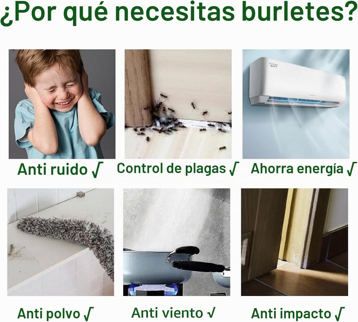 Burlete autoadhesivo de 33 pies para ventanas corredizas y puertas...