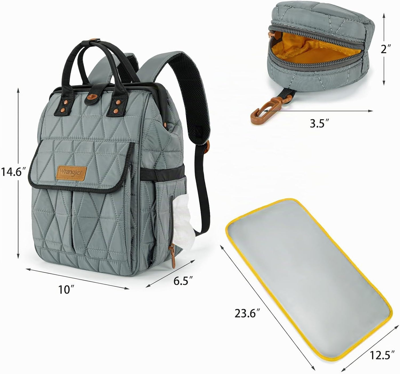 Montana West Wrangler - Mochila para pañales con bolsillos aislados...