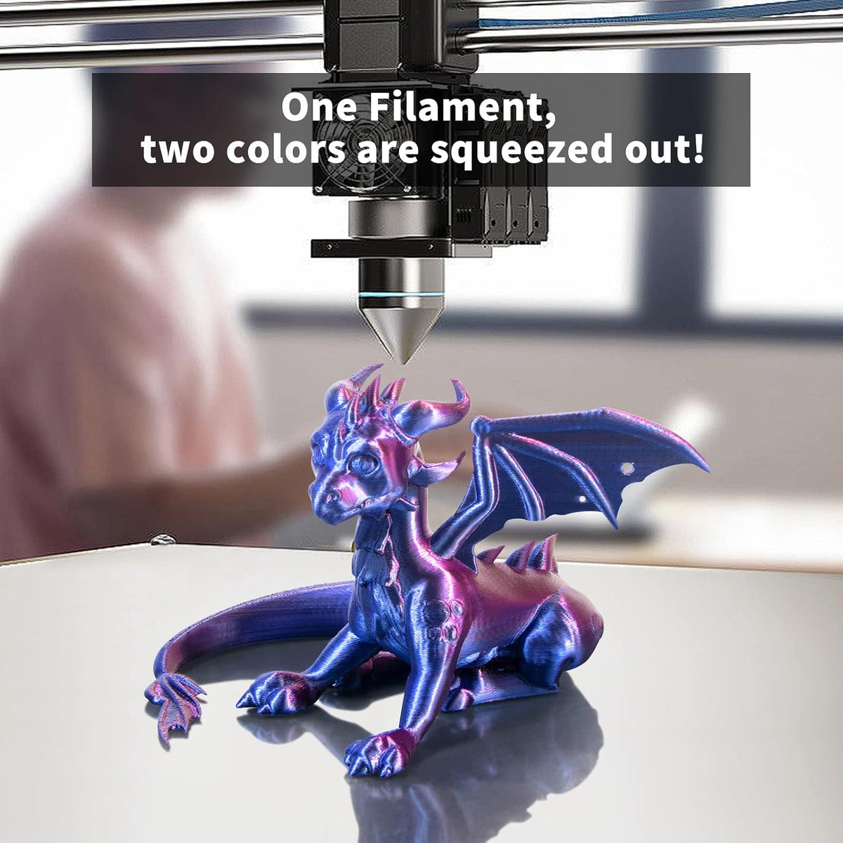 iSANMATE - Paquete de filamento sedoso de dos colores de ácido poli...