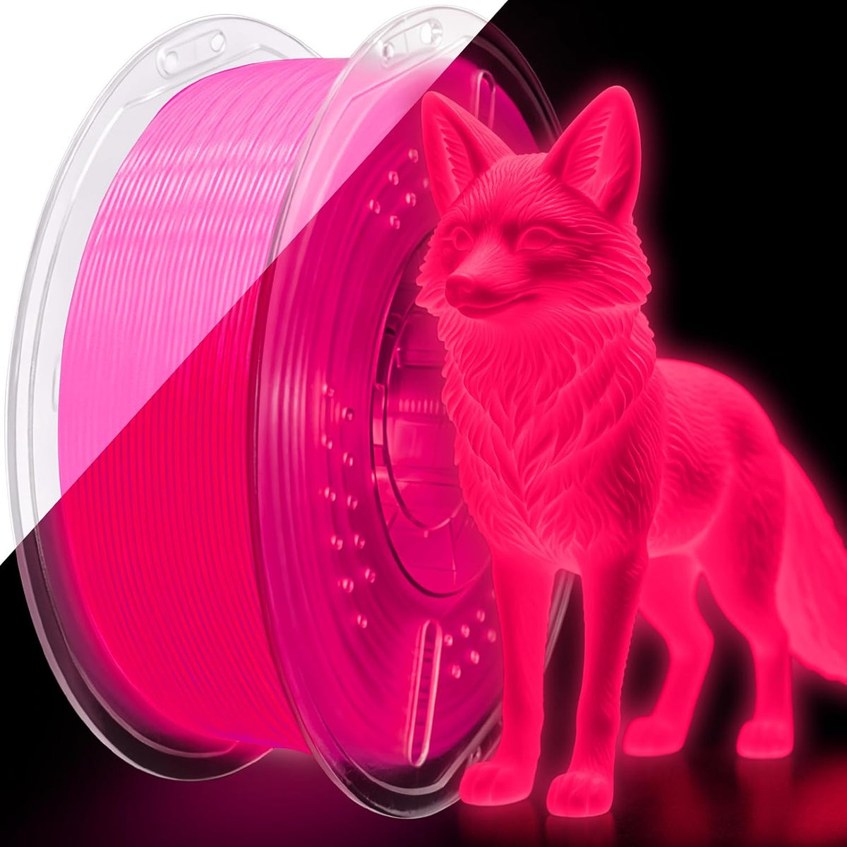 Frucindra Filamento de impresora 3D PLA+ que brilla en la oscuridad...