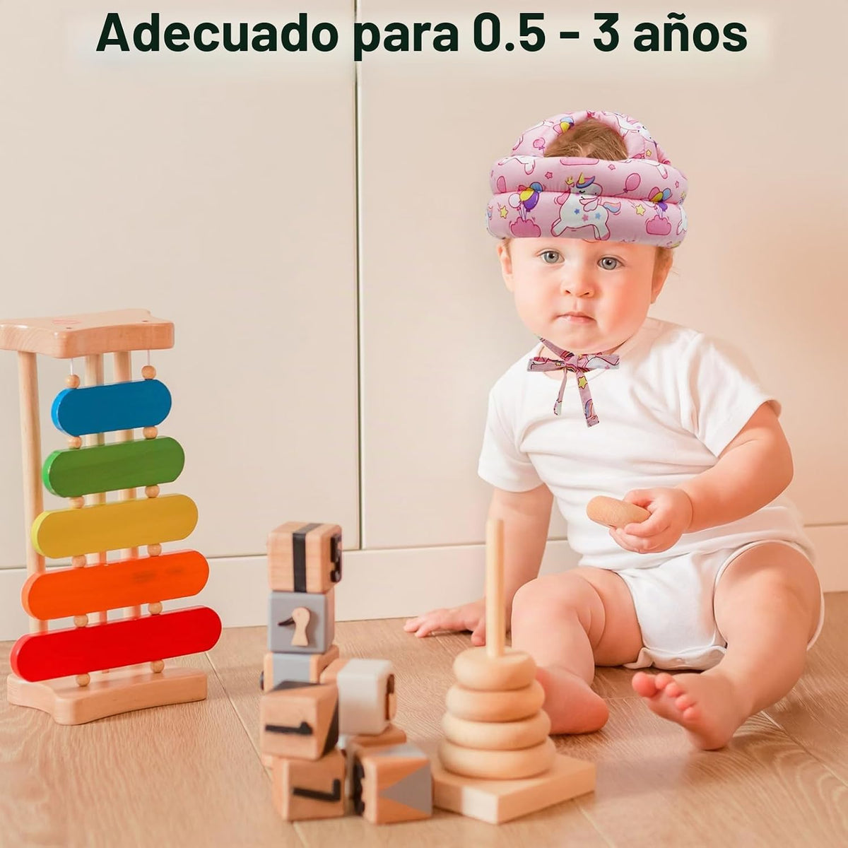 Protector de cabeza de bebé, casco infantil, sin golpes, cojín de s...