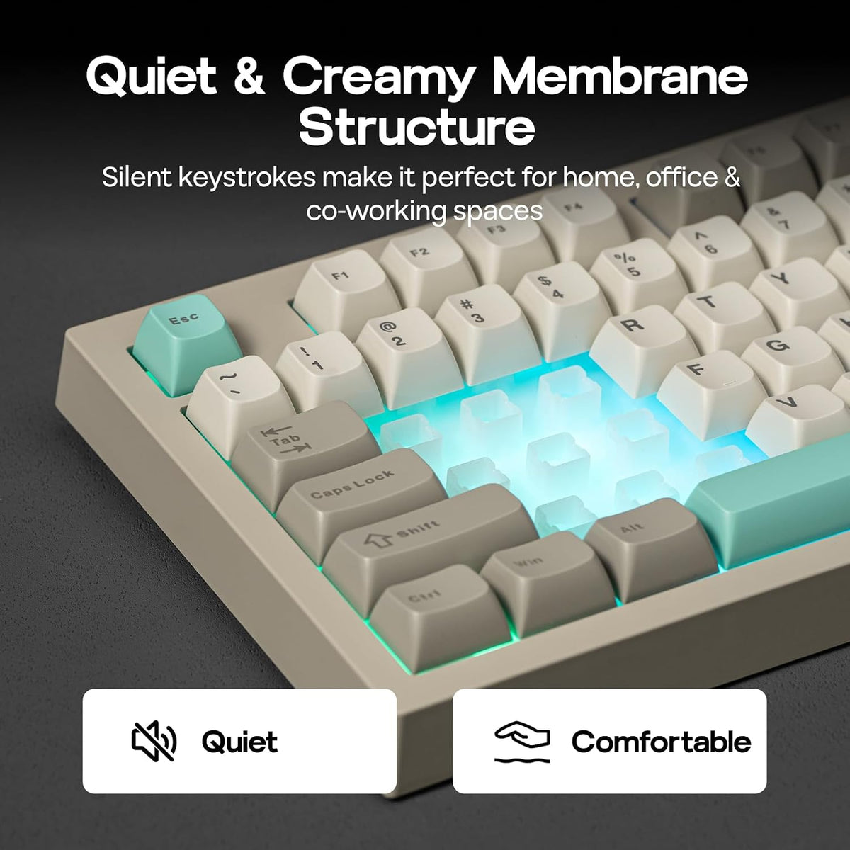 Teclado de membrana para juegos EPOMAKER Aula S102 PRO con pantalla...