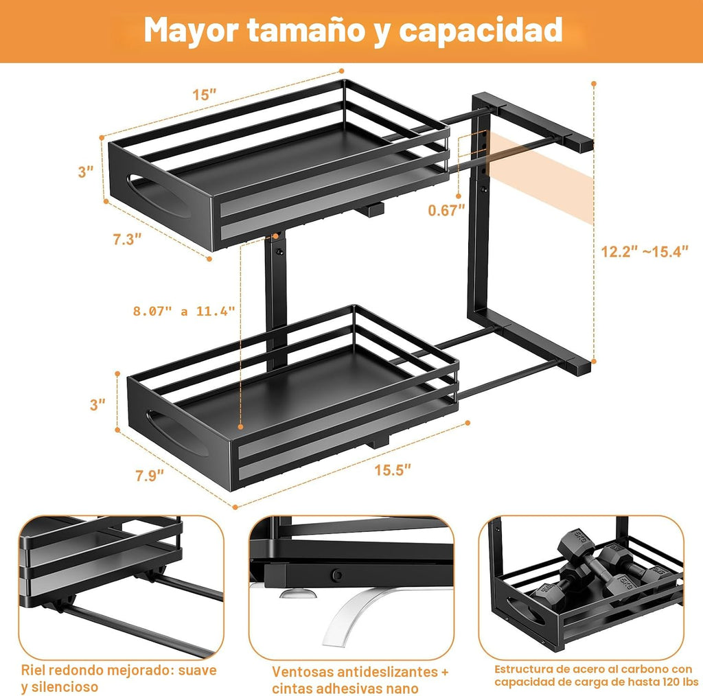 Organizador para debajo del fregadero, organizadores y almacenamien...