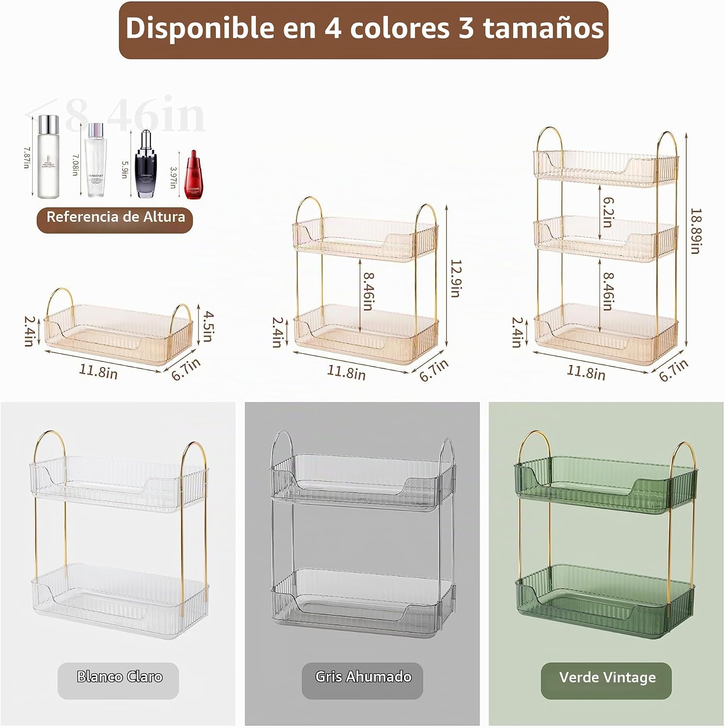 YCIA&amp;DONE Organizador de Baño para Encimera, Almacenamiento de...