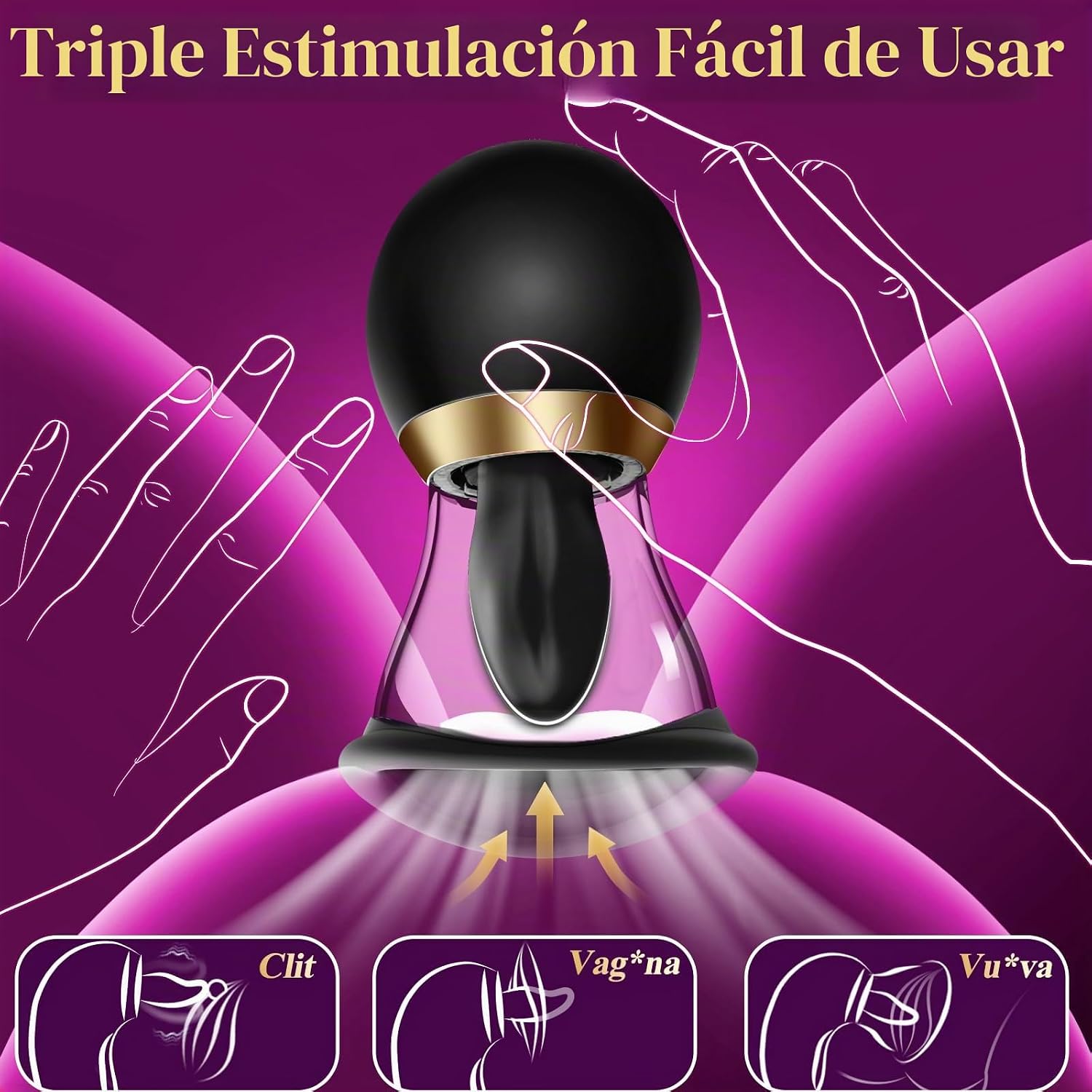 Gasevimo Juguetes sexuales de rosa para mujer - Vibrador de succión...