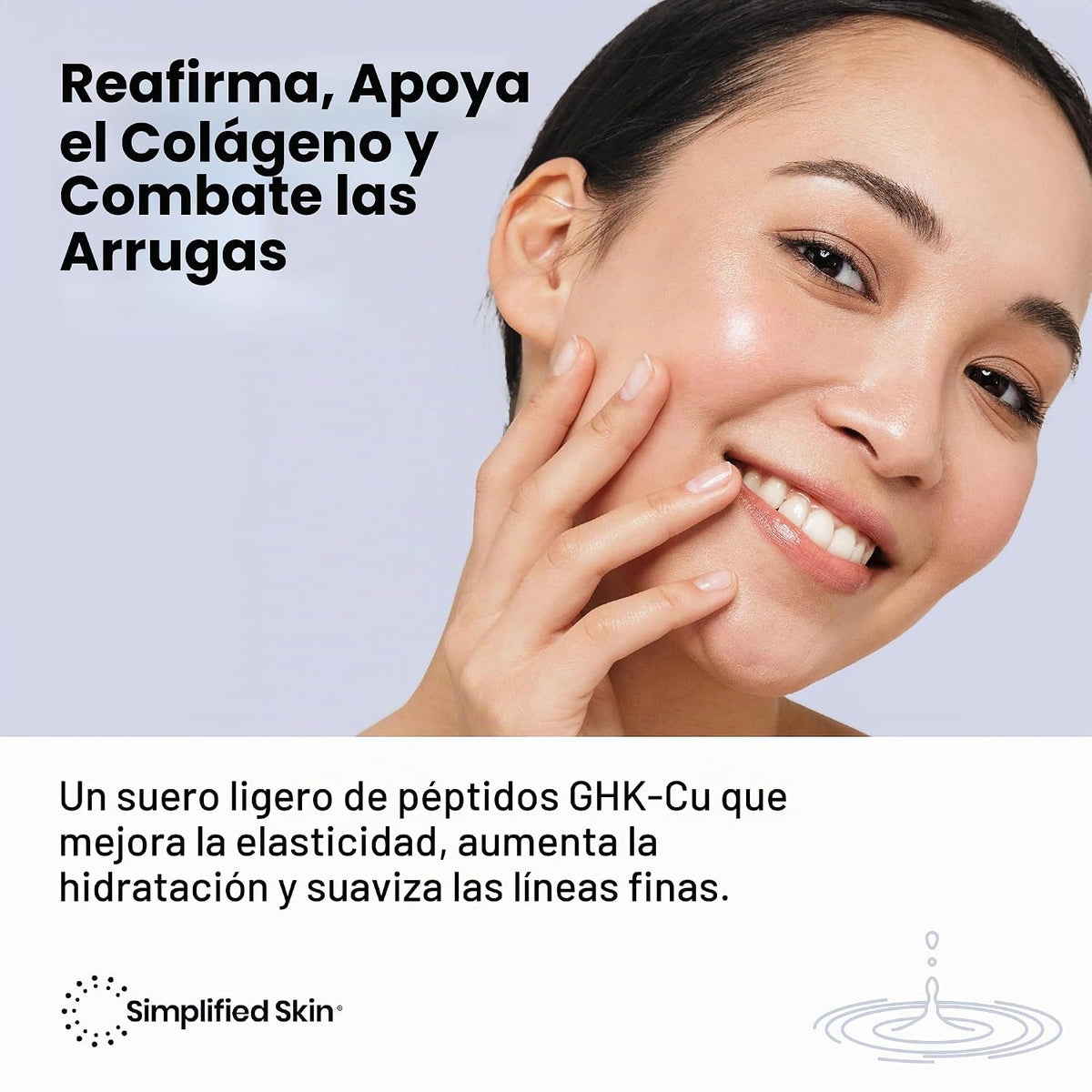 Simplified Skin GHK-Cu Peptide Serum para Anti-Envejecimiento, Cara...