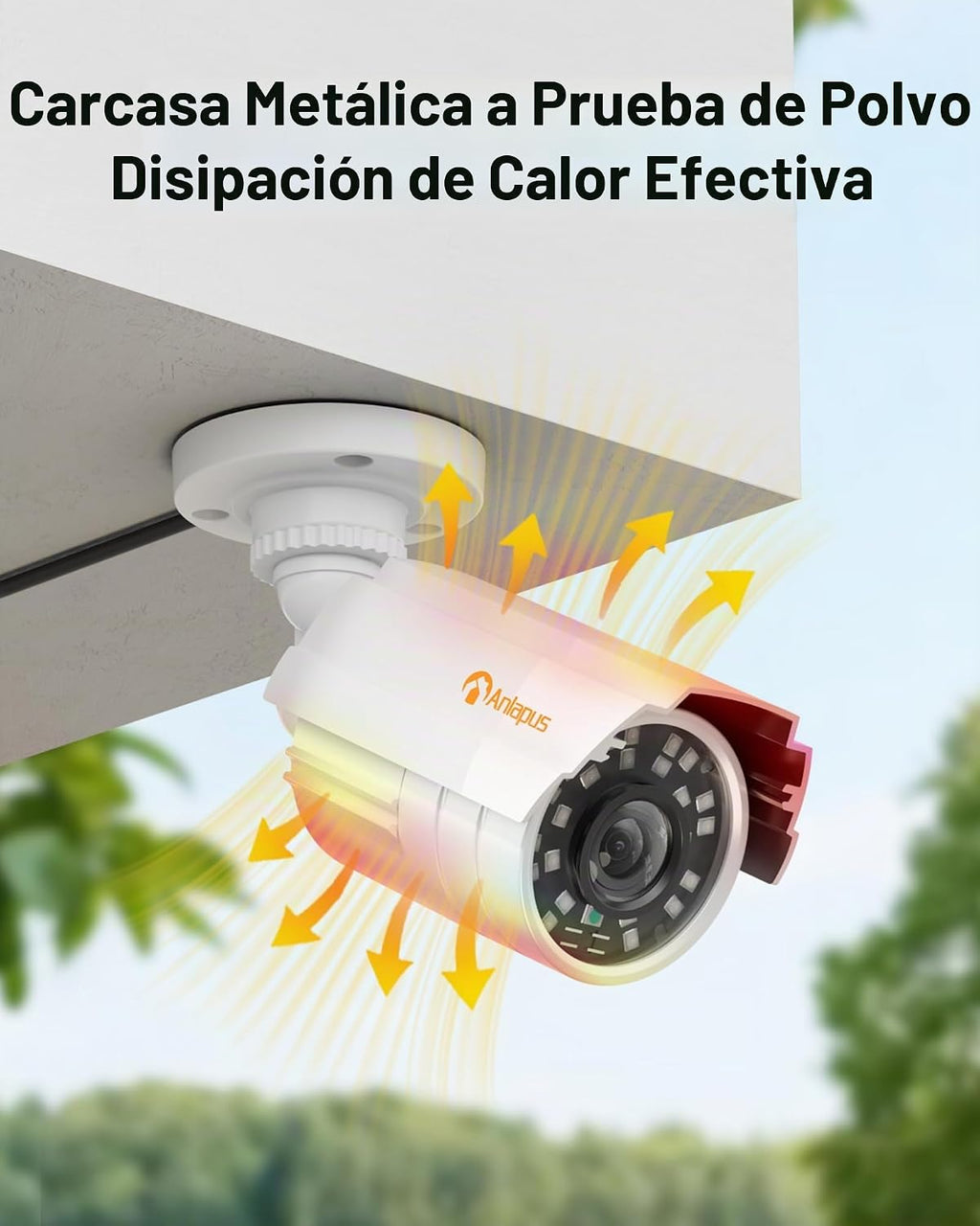 Anlapus Paquete de 2 cámaras de seguridad HD 1080P, visión nocturna...