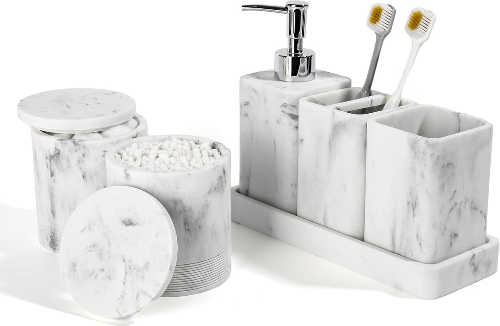 YMXYJM Juego de accesorios de baño, juego de dispensador de jabón d...