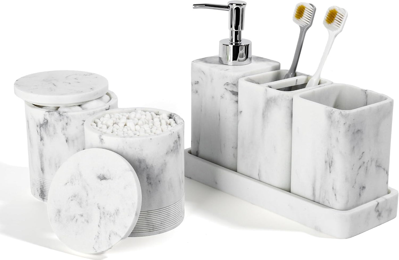 YMXYJM Juego de accesorios de baño, juego de dispensador de jabón d...