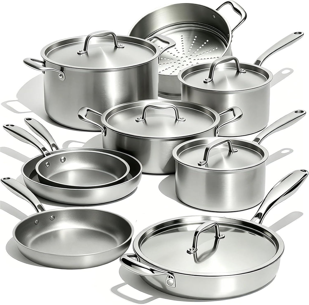 Umite Chef Juego de utensilios de cocina de acero inoxidable, 5 cap...