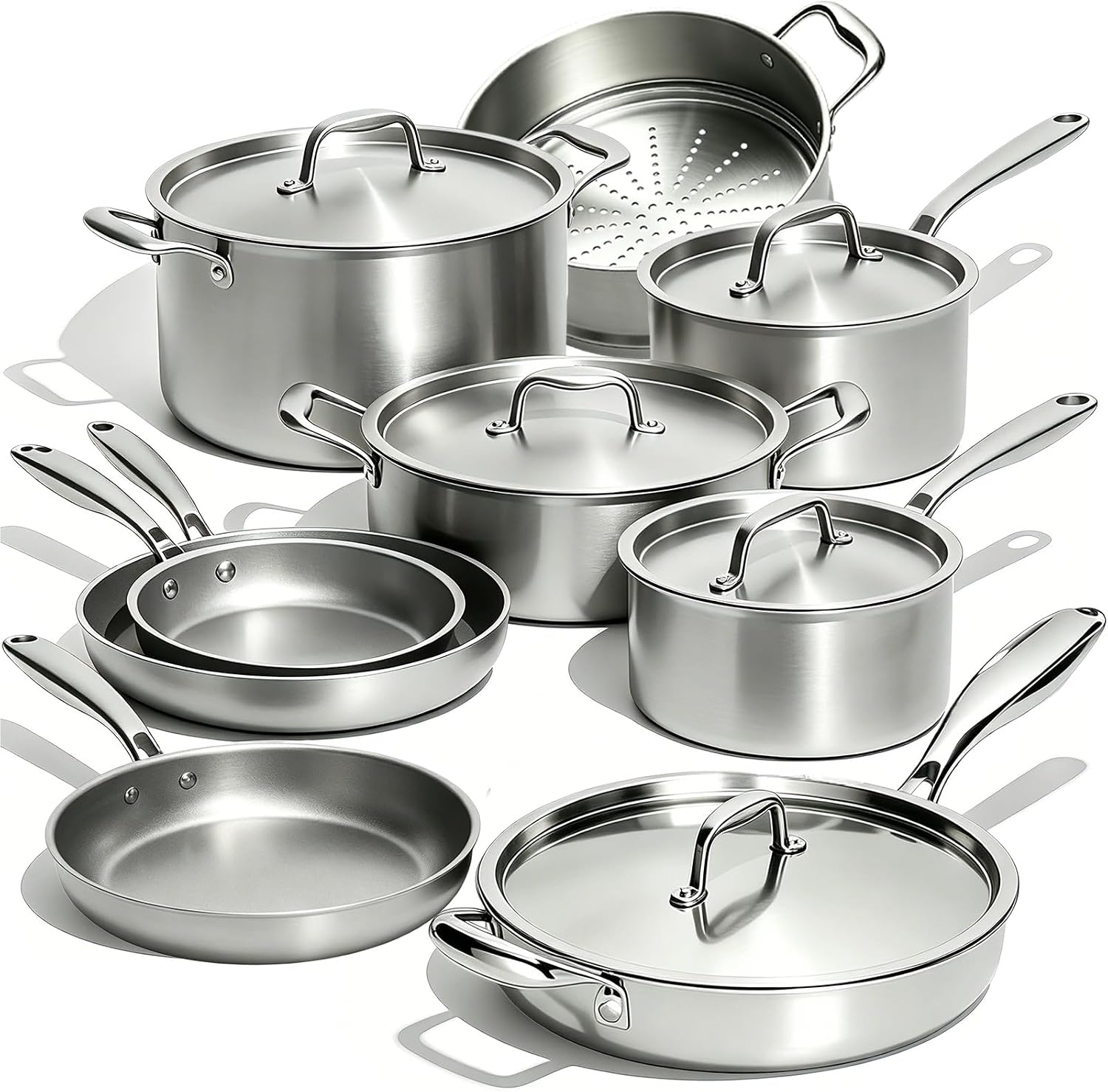 Umite Chef Juego de utensilios de cocina de acero inoxidable, 5 cap...
