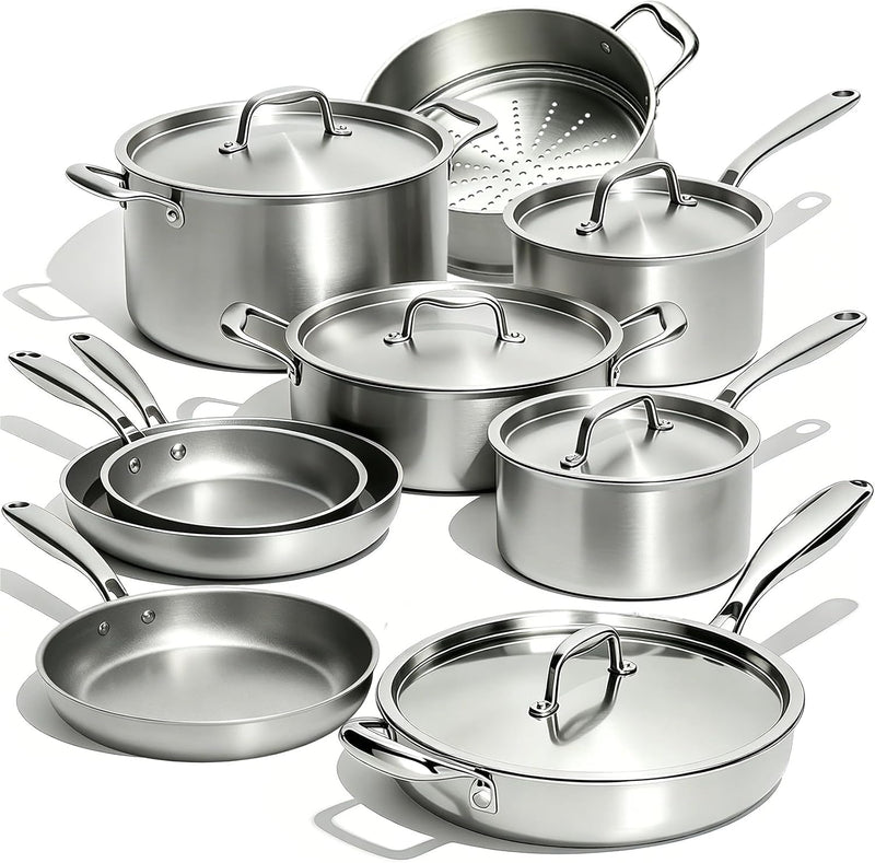 Umite Chef Juego de utensilios de cocina de acero inoxidable, 5 cap...