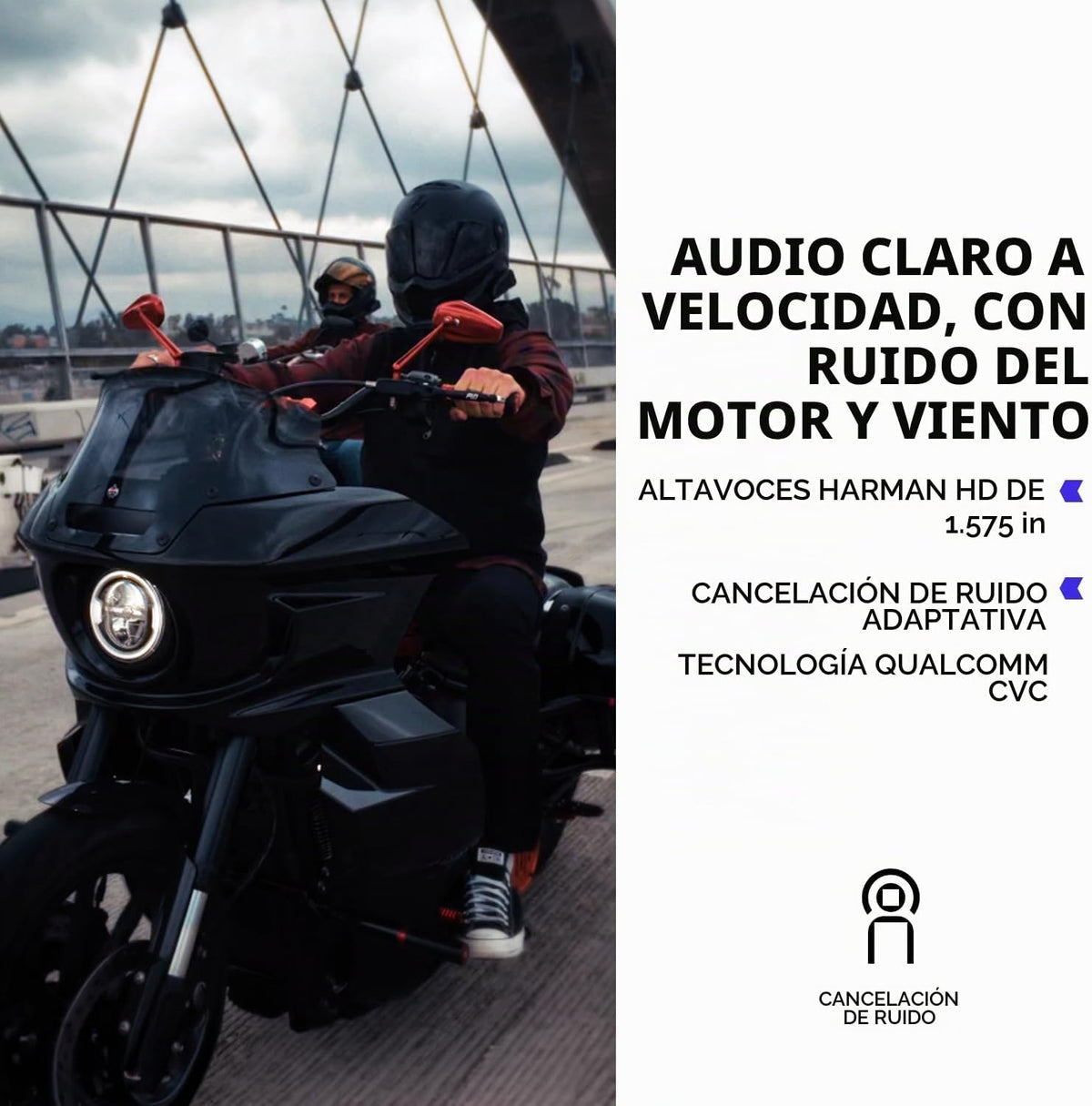 EXOCOM Link-1 Sistema de comunicación de casco de motocicleta inter...