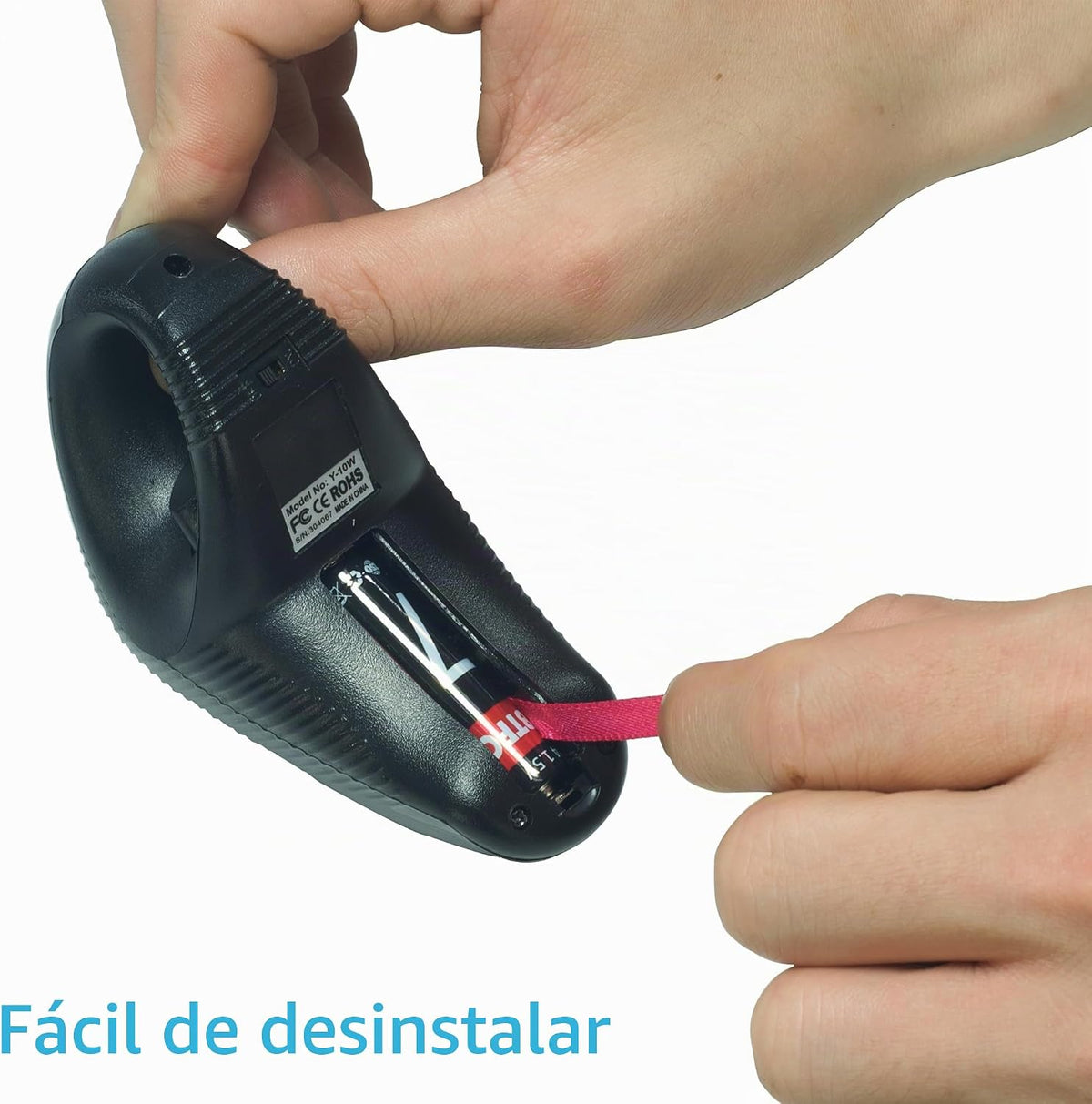 YUMQUA - Ratón de mano para dedos, ratón inalámbrico de trackball c...