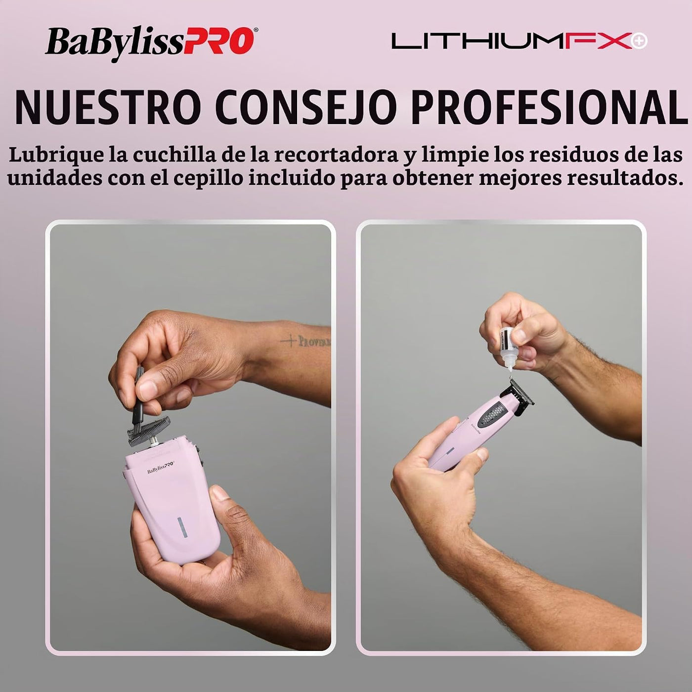 BaBylissPRO LithiumFX Cord\/Cortapelos ergonómicos de litio inalámb...