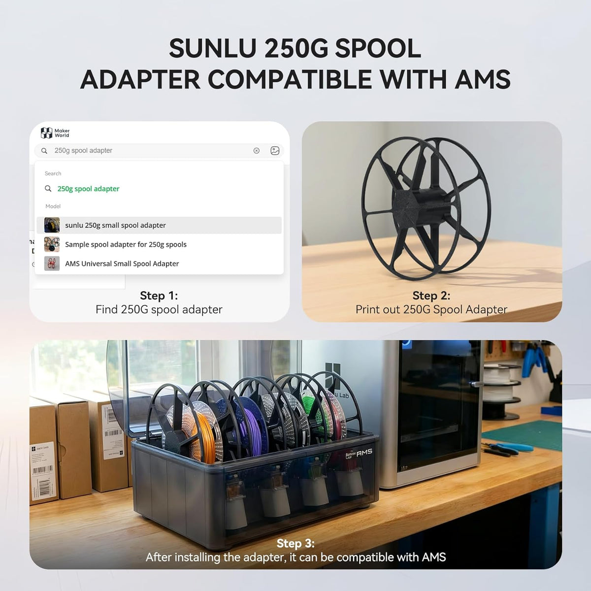 SUNLU Filamento de impresora 3D PLA+2.0, paquete multicolor, 8 colo...