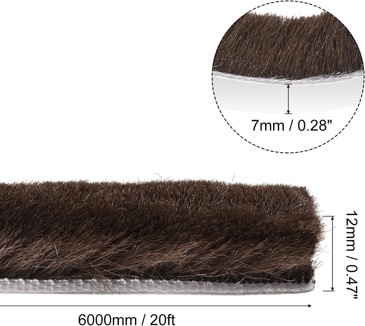 uxcell Burlete de agua, 20 pies de largo x 0.3 pulgadas de ancho x...