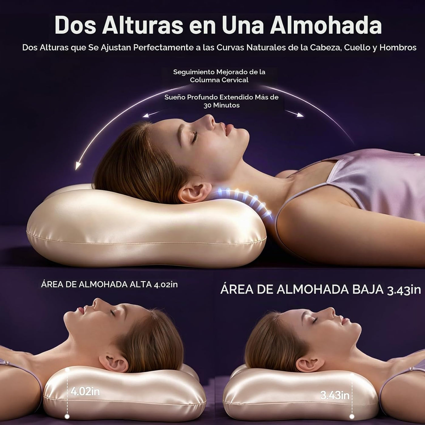 Almohada refrescante para el cuello cervical Dayme y almohada de es...