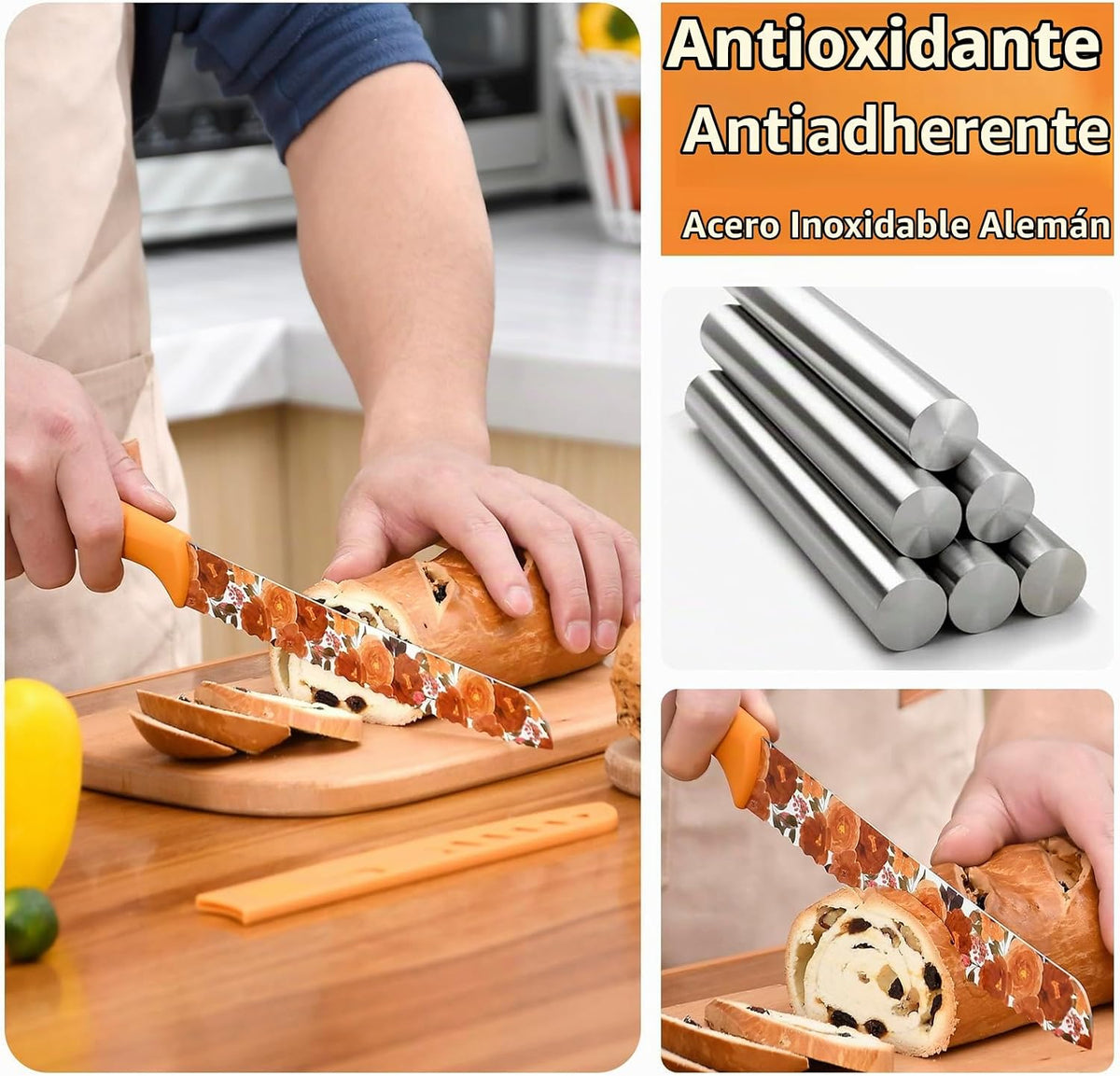 Juego de cuchillos UPTRUST, juego de cuchillos de cocina de 12 piez...