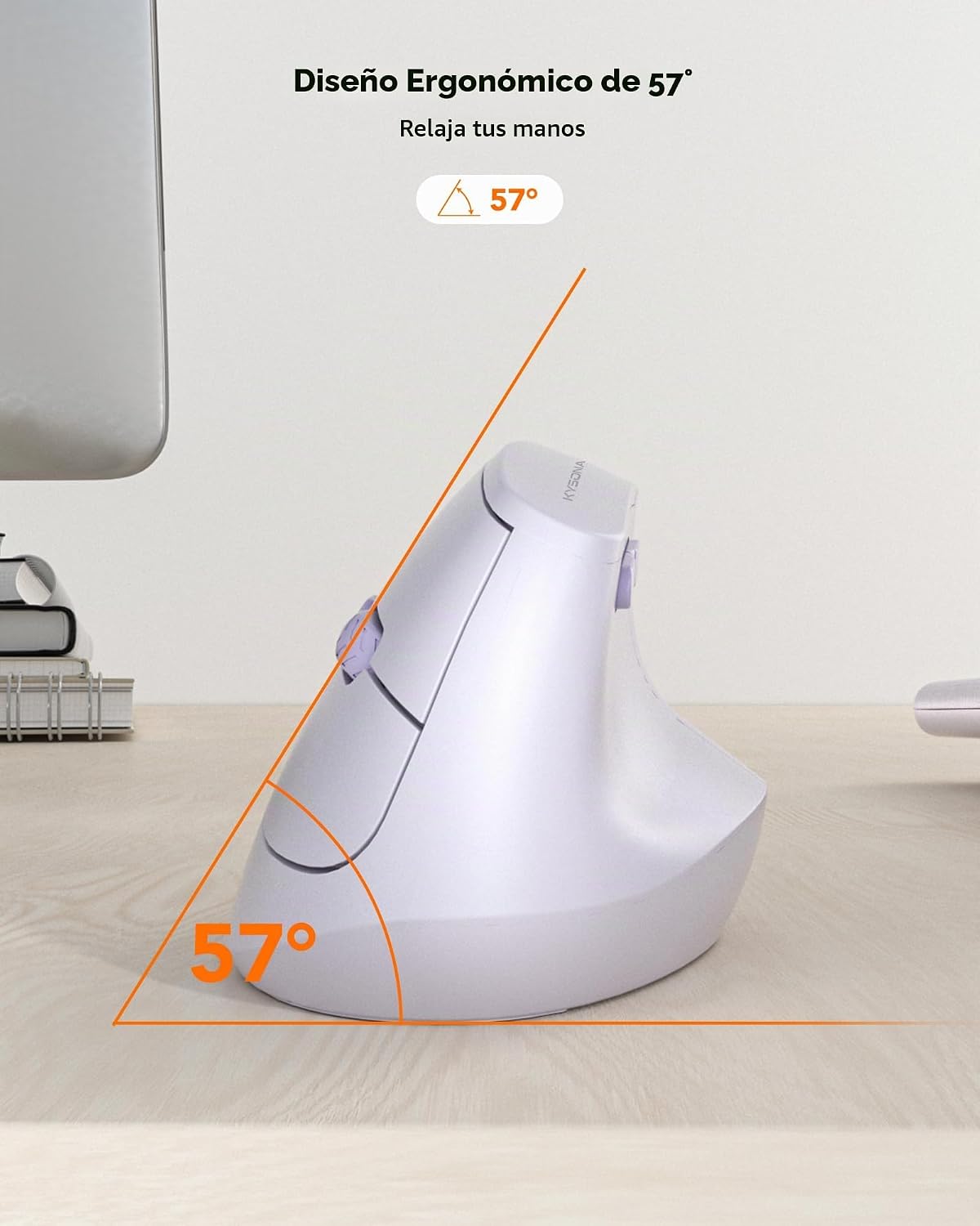 KYSONA EM18 Ratón vertical ergonómico inalámbrico, diseño Ergo, mou...