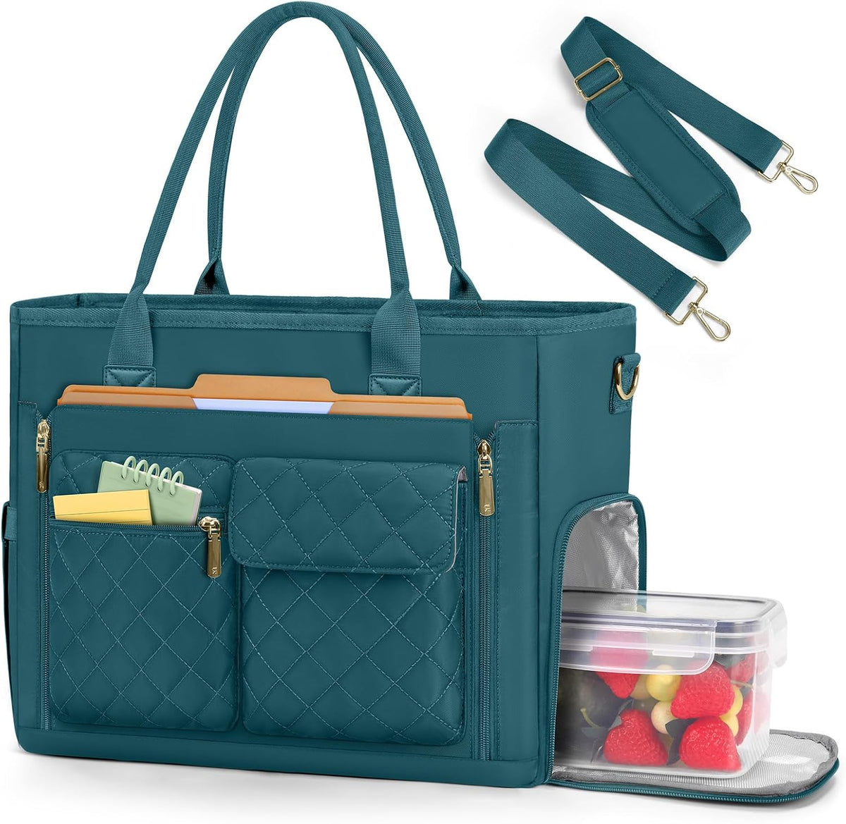 RAINSMORE Bolsa de mano para profesores con compartimento aislado p...