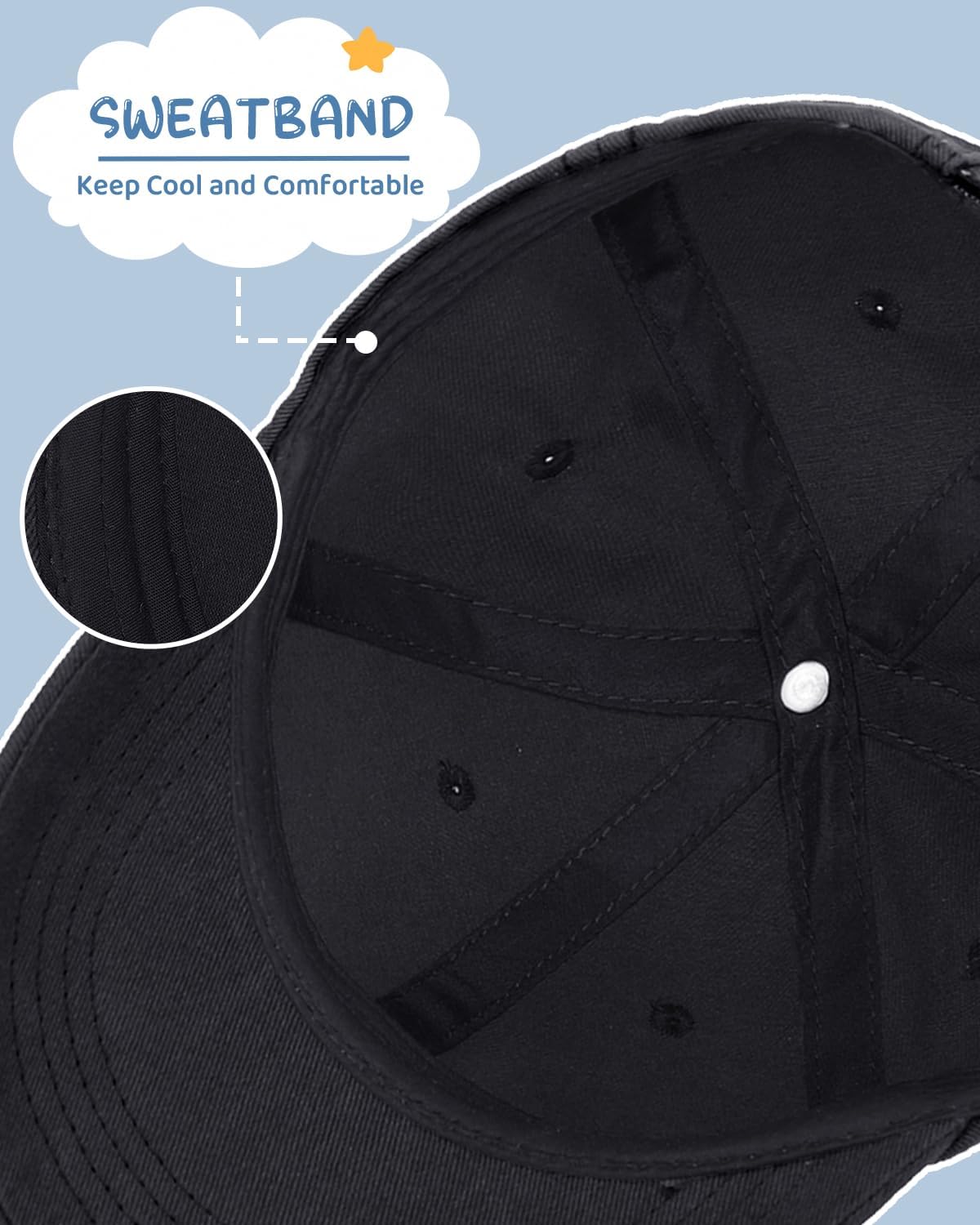 Century Star Gorra de béisbol para niños pequeños, de algodón, ajus...