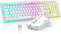 RedThunder K10 Combo de teclado y mouse inalámbricos para juegos, b...
