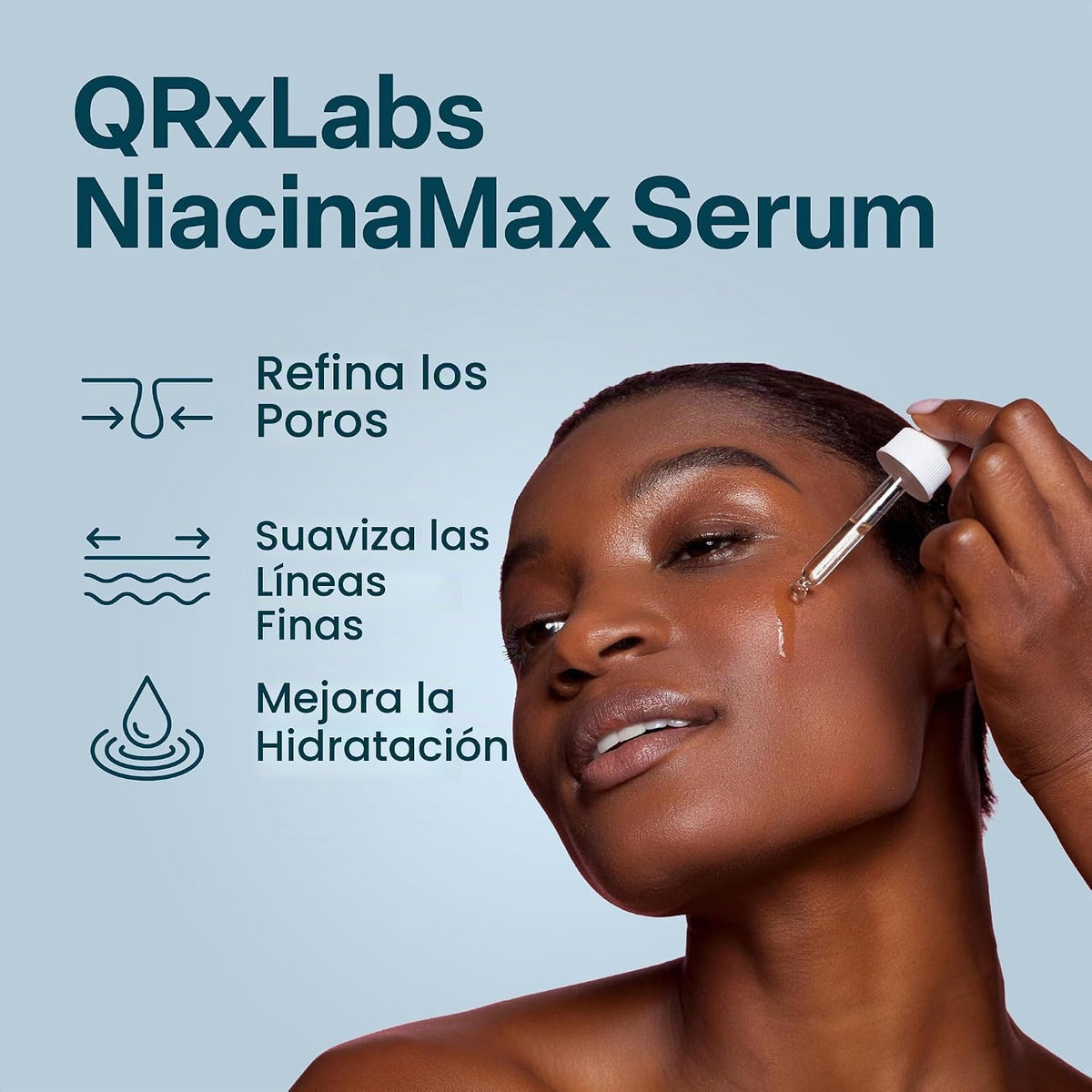 QRx Labs - Suero de niacinamida al 10%, vitamina B5, caléndula, ace...