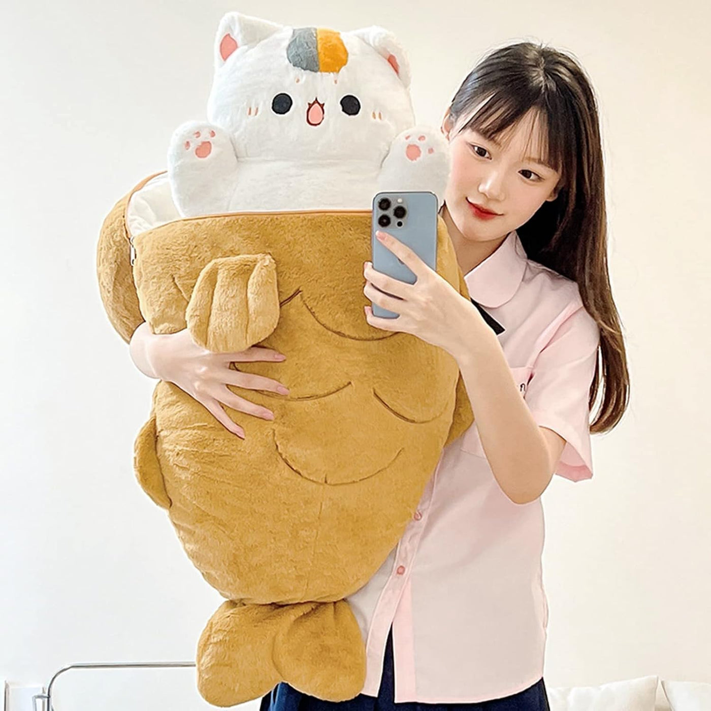 Ditucu Almohada de peluche de gato Taiyaki de 11.8 pulgadas, lindo...