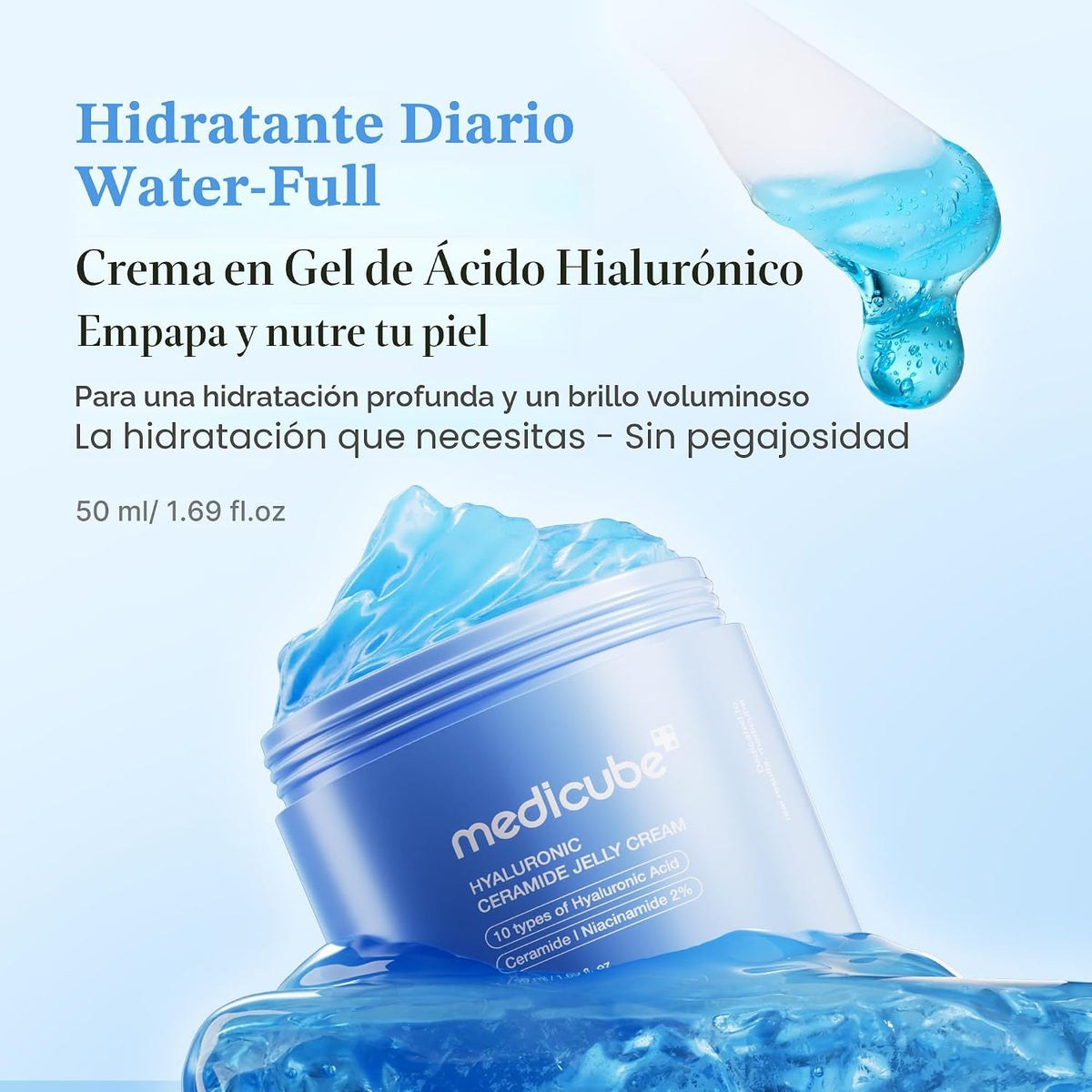 Medicube Jelly Cream con ácido hialurónico para una hidratación dur...
