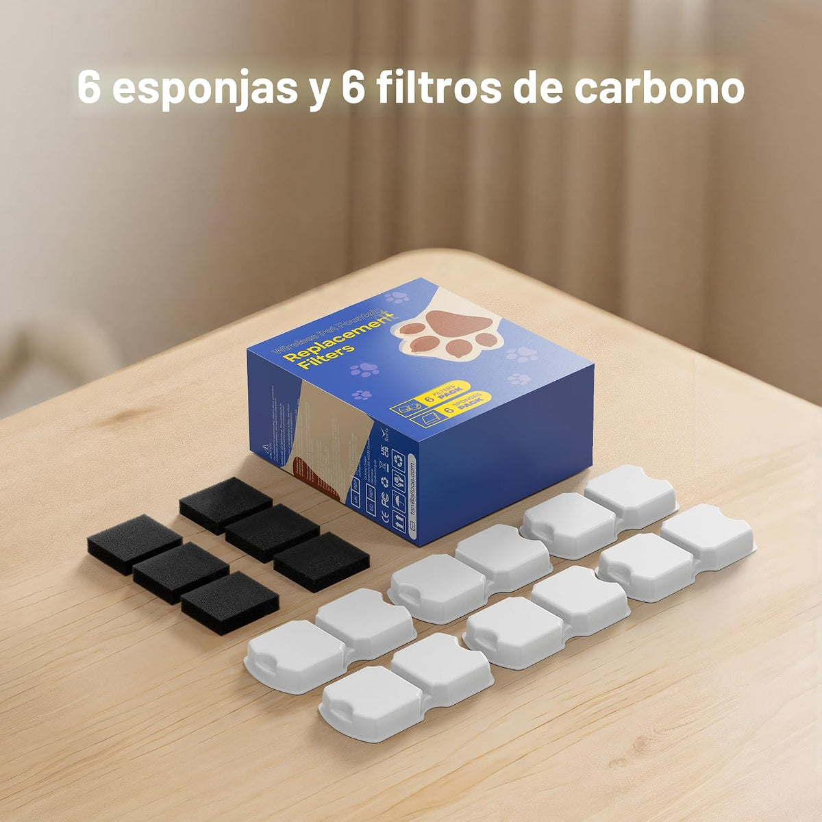 Filtro de fuente de agua para gatos ATMZIQXR: Reemplazo del filtro...