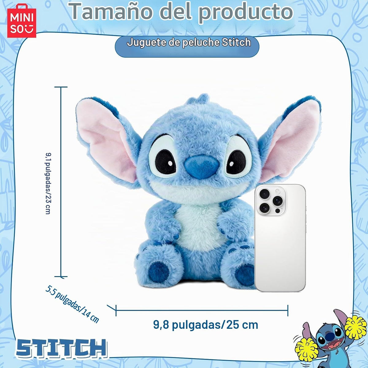 MINISO Disney Stitch - Juguete de peluche Lilo &amp; Stitch de felp...