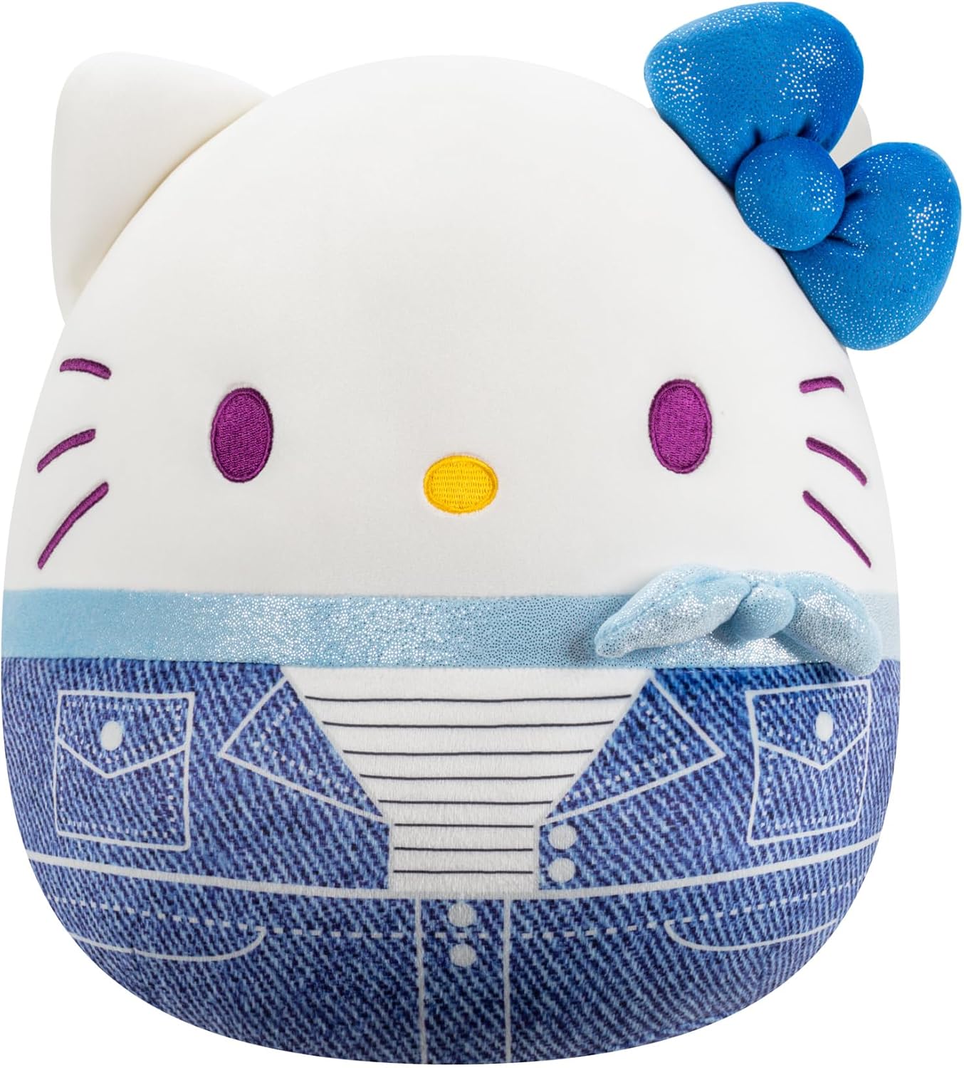 Squishmallows Sanrio - Peluche de Hello Kitty de mezclilla original...