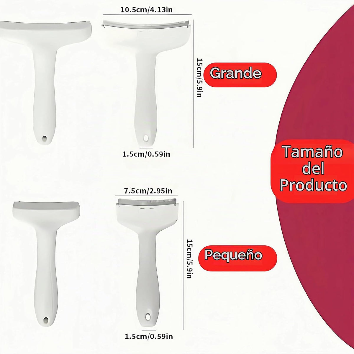 Treayes Cepillo blanco para perros pequeños para desprendimiento, p...