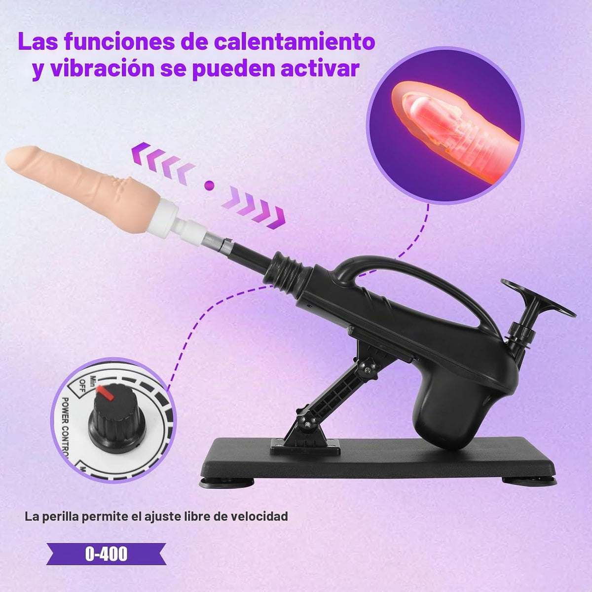 Amausen Máquina sexual de consolador de calefacción y vibración con...