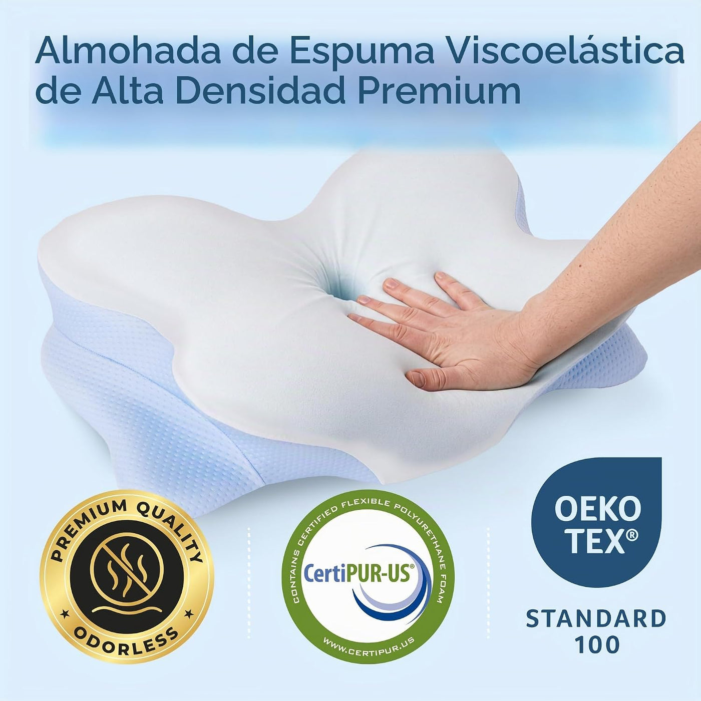 Derila Ergo Almohada Cervical de Cuello para Dormir Almohada de Con...