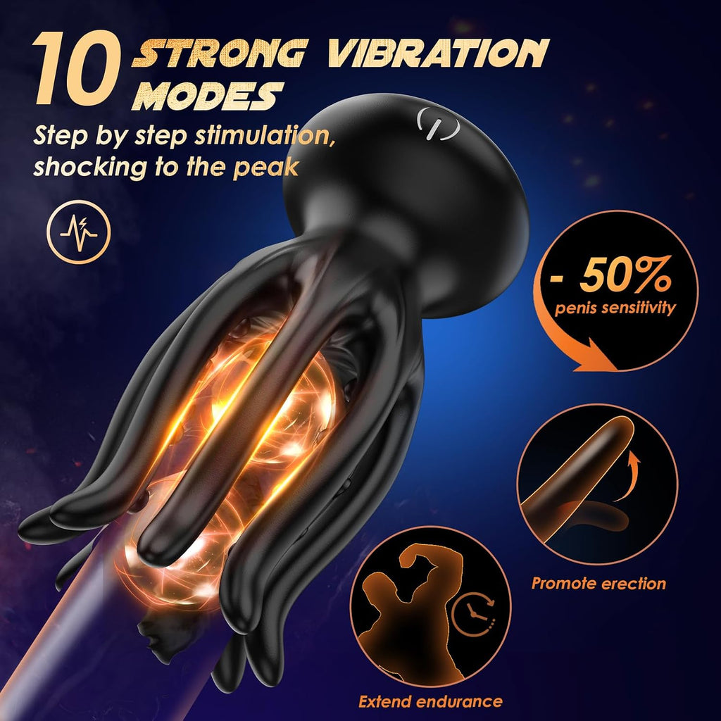 EINSEO - Juguetes sexuales masculinos para hombres, vibrador de pen...