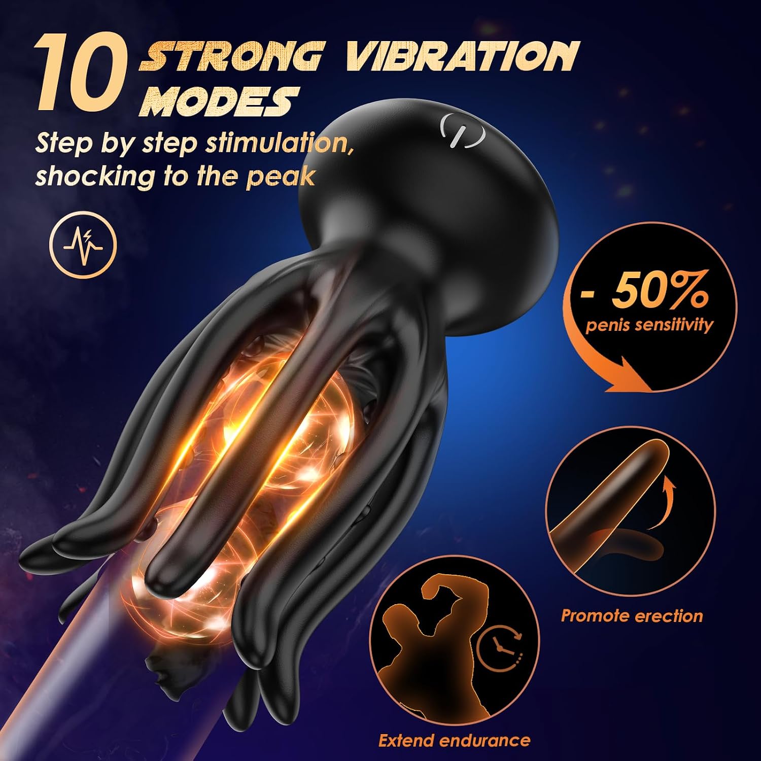 EINSEO - Juguetes sexuales masculinos para hombres, vibrador de pen...