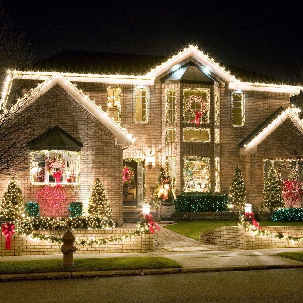 VTECHOLOGY Guirnalda de luces de Navidad, 33 pies, 100 luces LED pa...