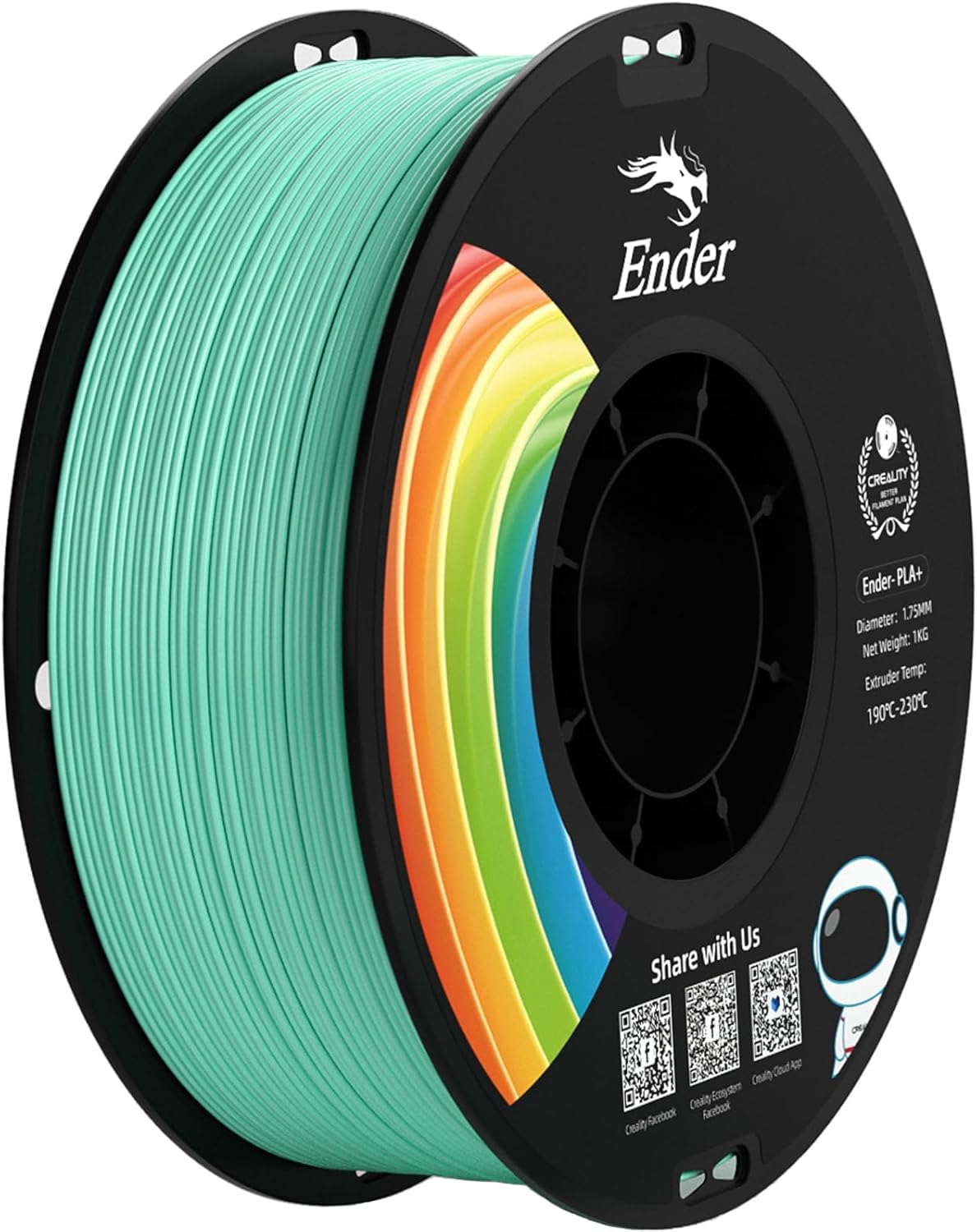 Creality - Filamento PLA 1.75mm, filamento PLA+ mejorado de alta re...