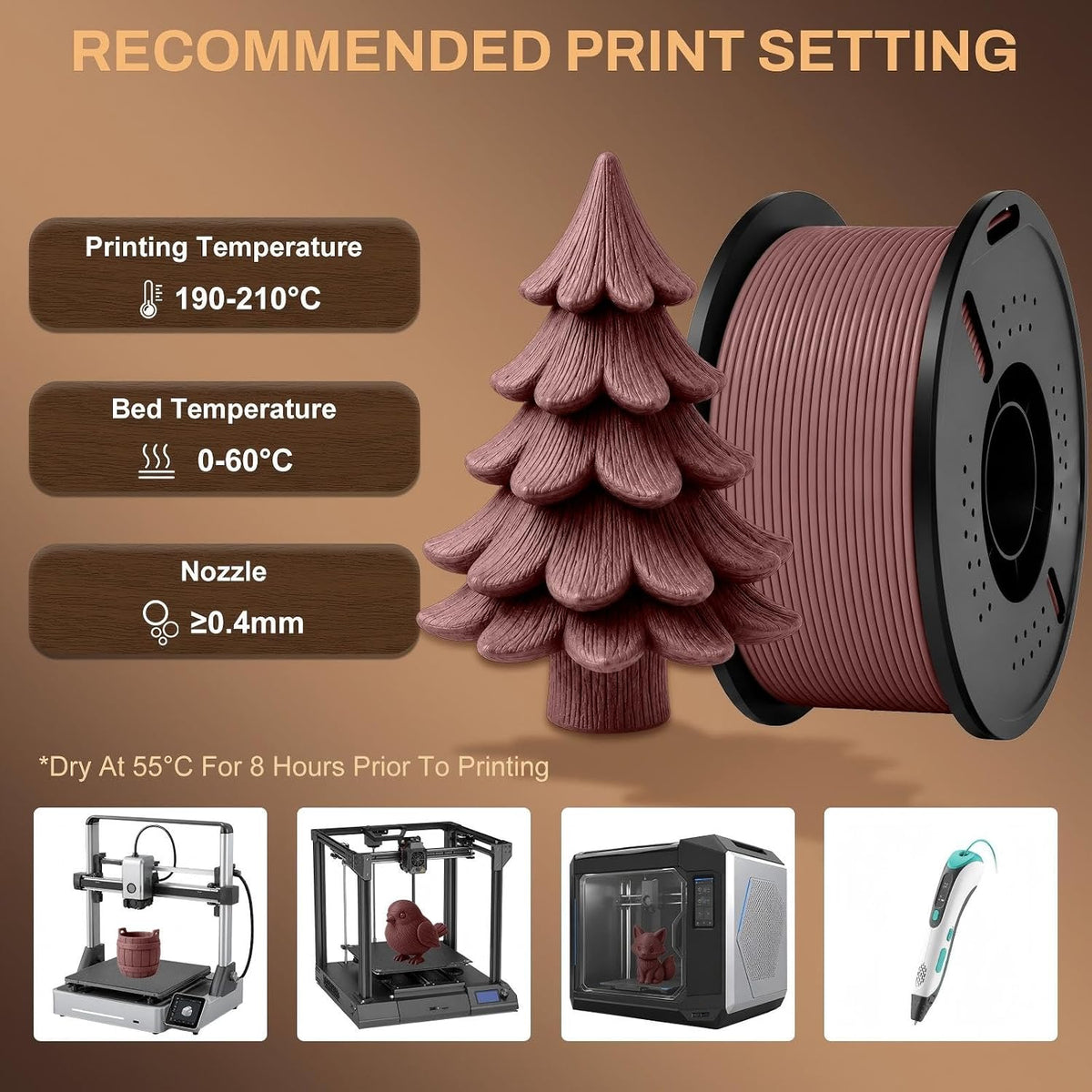 Colourbing - Filamento de impresión 3D PLA-SINGLE01