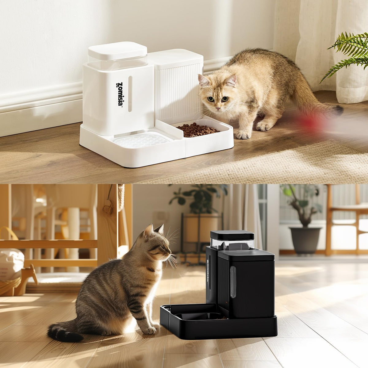 ZOMISIA Alimentador Gravity para gatos y dispensador de agua, 0.8 g...