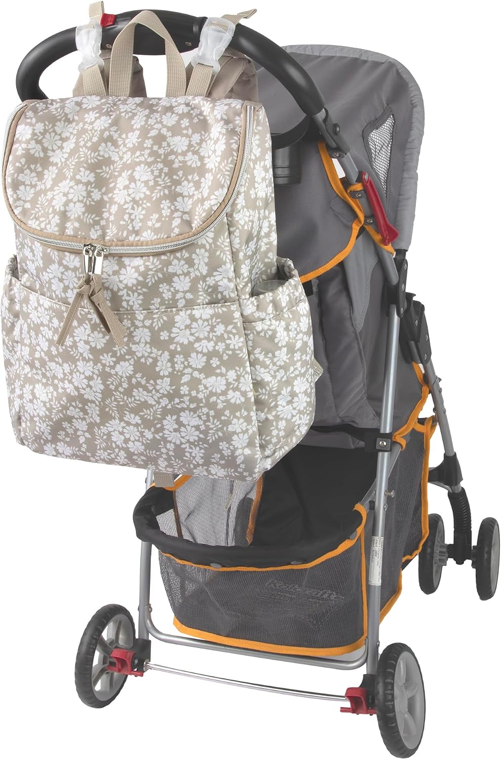 Mochila multifuncional floral para pañales y bolsa de viaje para be...