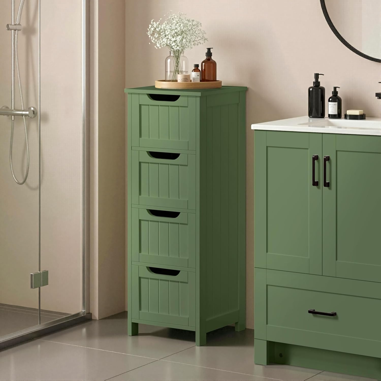 Yaheetech Gabinete de almacenamiento para baño, 12 pulgadas de anch...