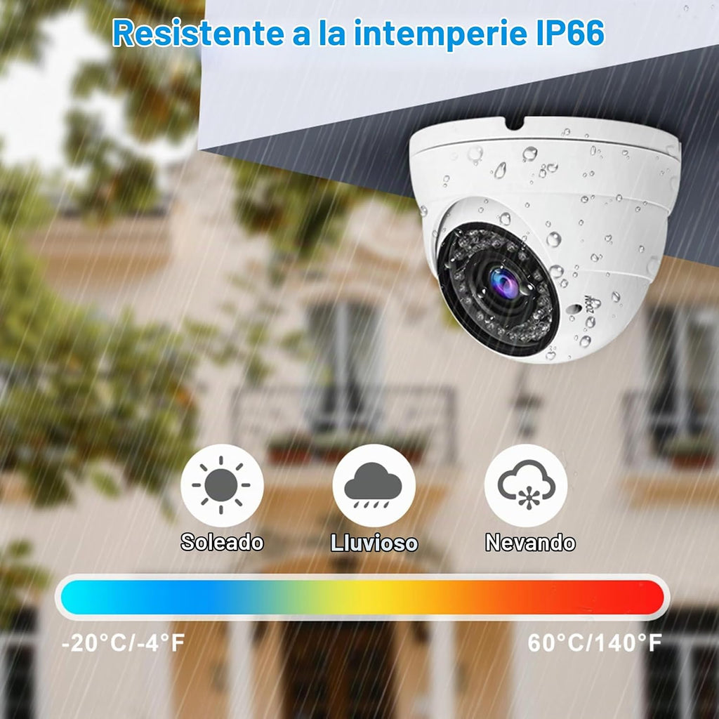 Cámara CCTV de 2MP HD 1080P 4 en 1 (TVI\/AHD\/CVI\/960H\/CVBS) Cáma...